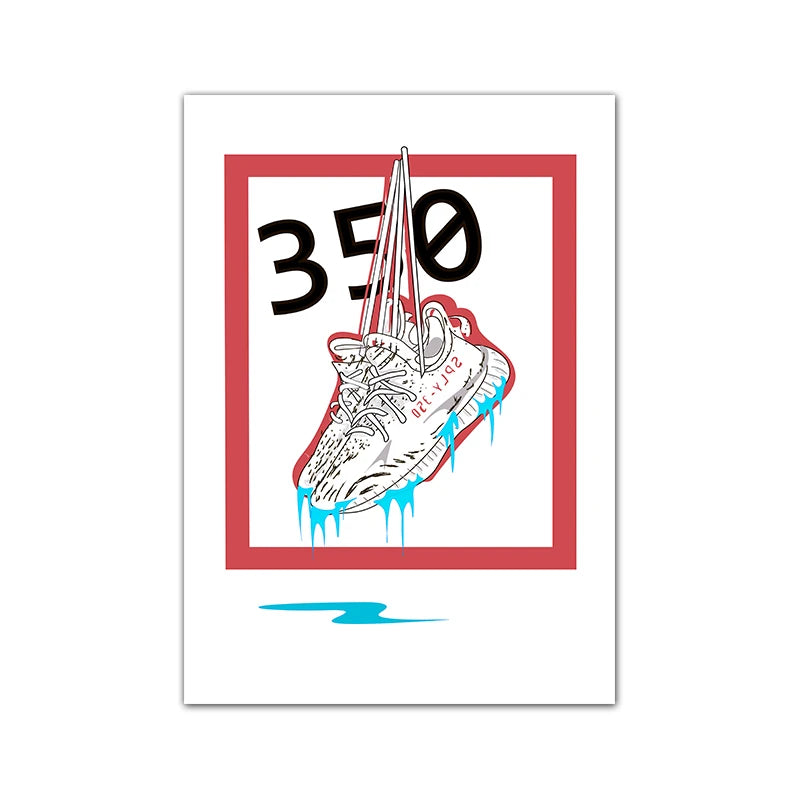 Basketball Sneakers Wall Art