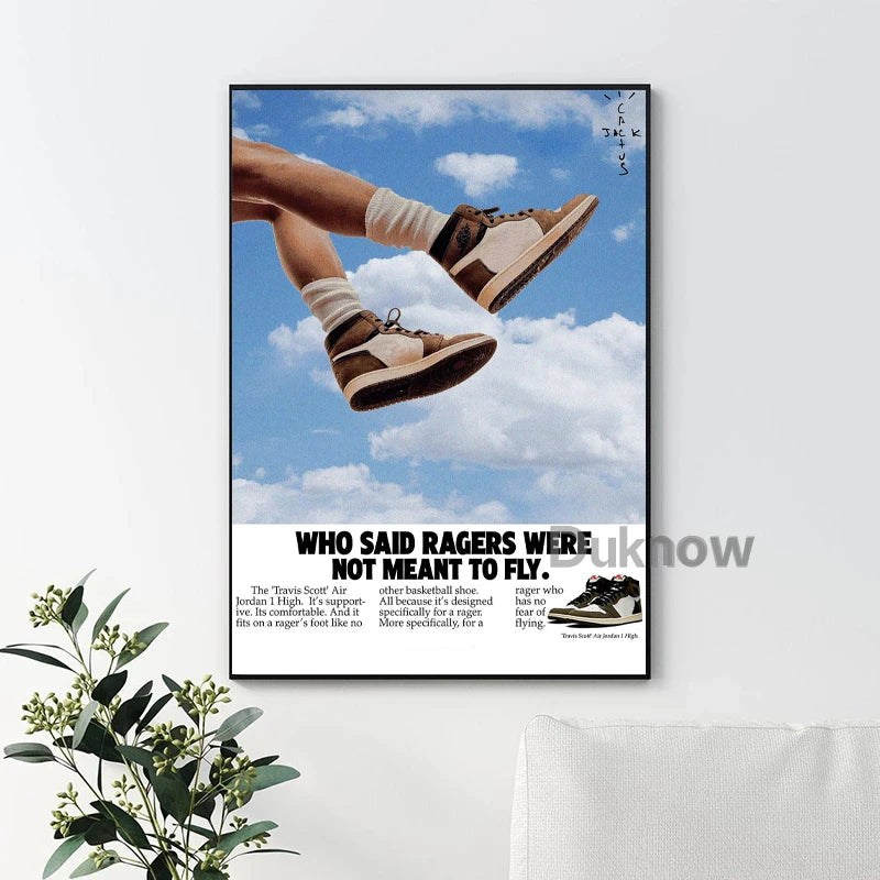 Basketball Sneakers Wall Art