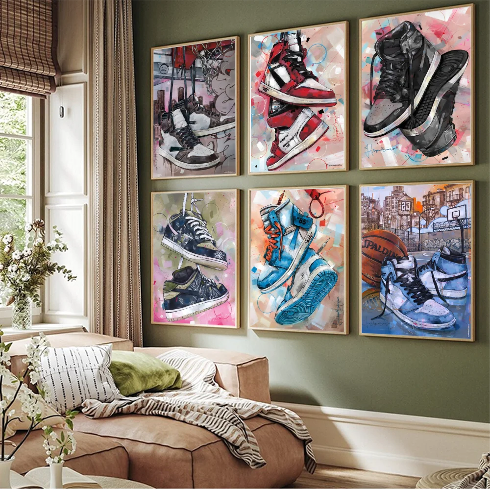 Graffiti Sneakers Wall Art