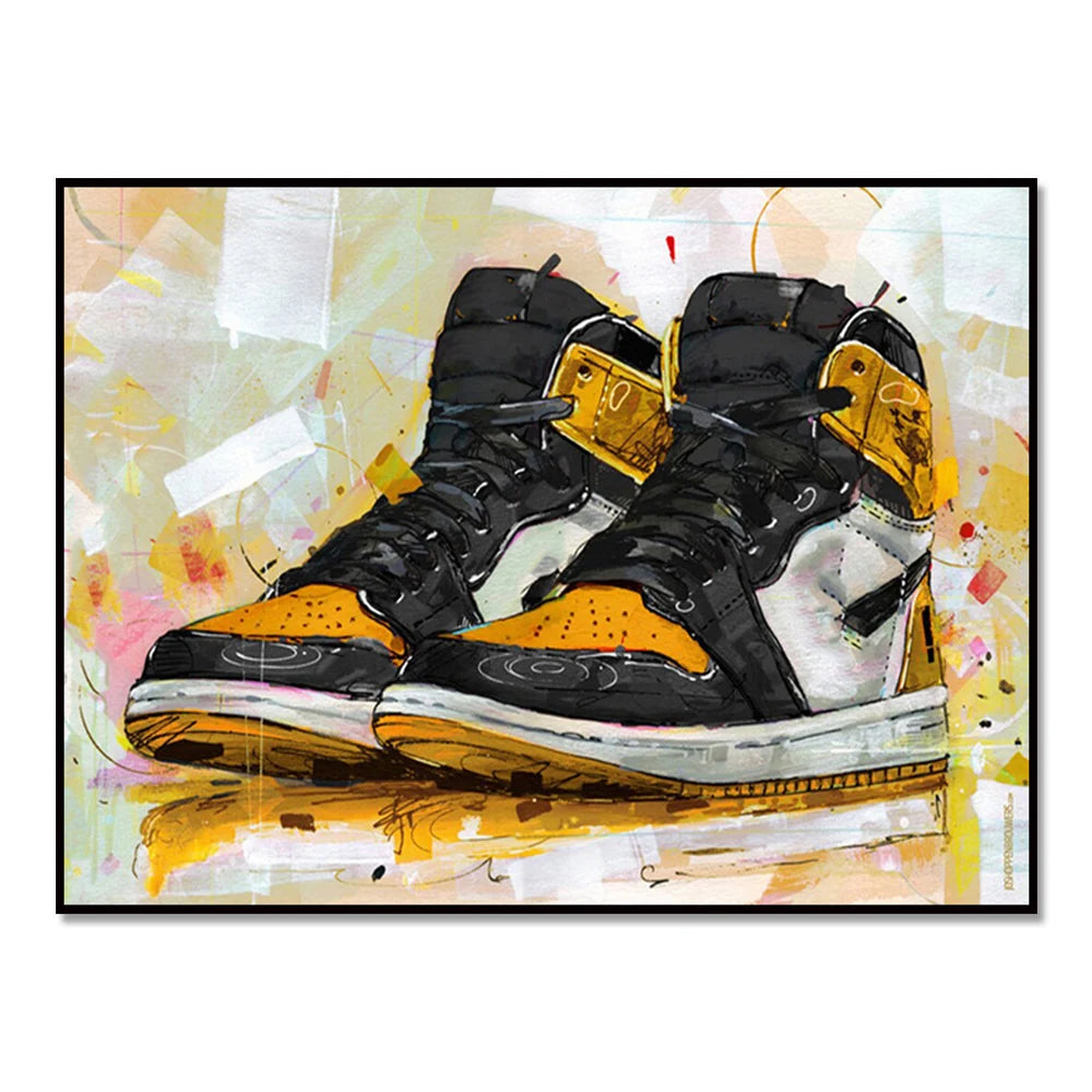 Graffiti Sneakers Wall Art Poster