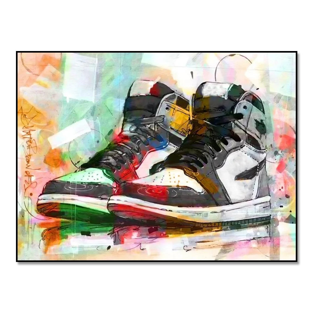 Graffiti Sneakers Wall Art Poster