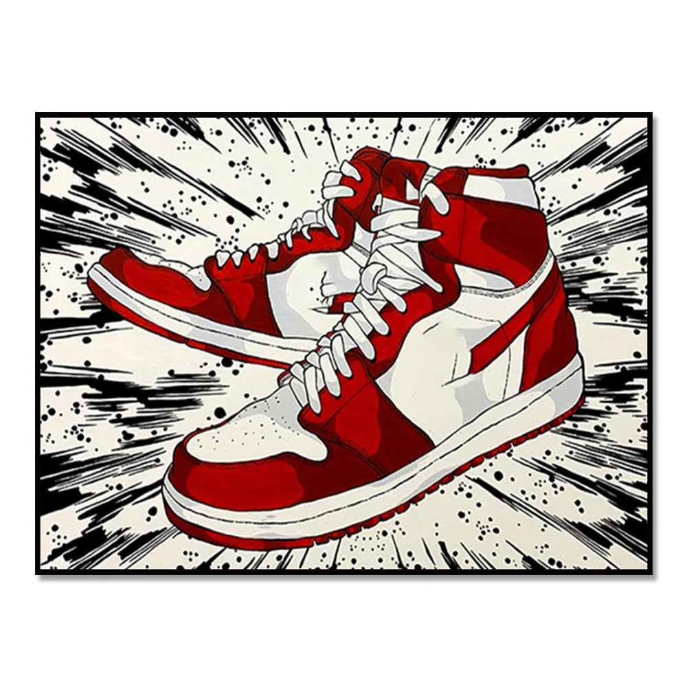 Graffiti Sneakers Wall Art Poster