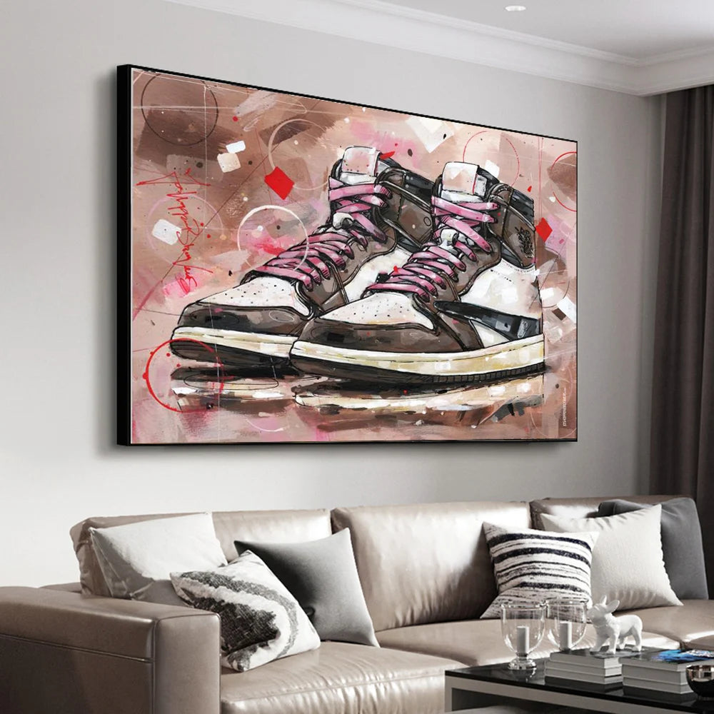 Graffiti Sneakers Wall Art Poster
