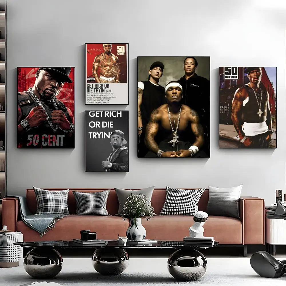 50 Cent Poster Canvas Wall Art