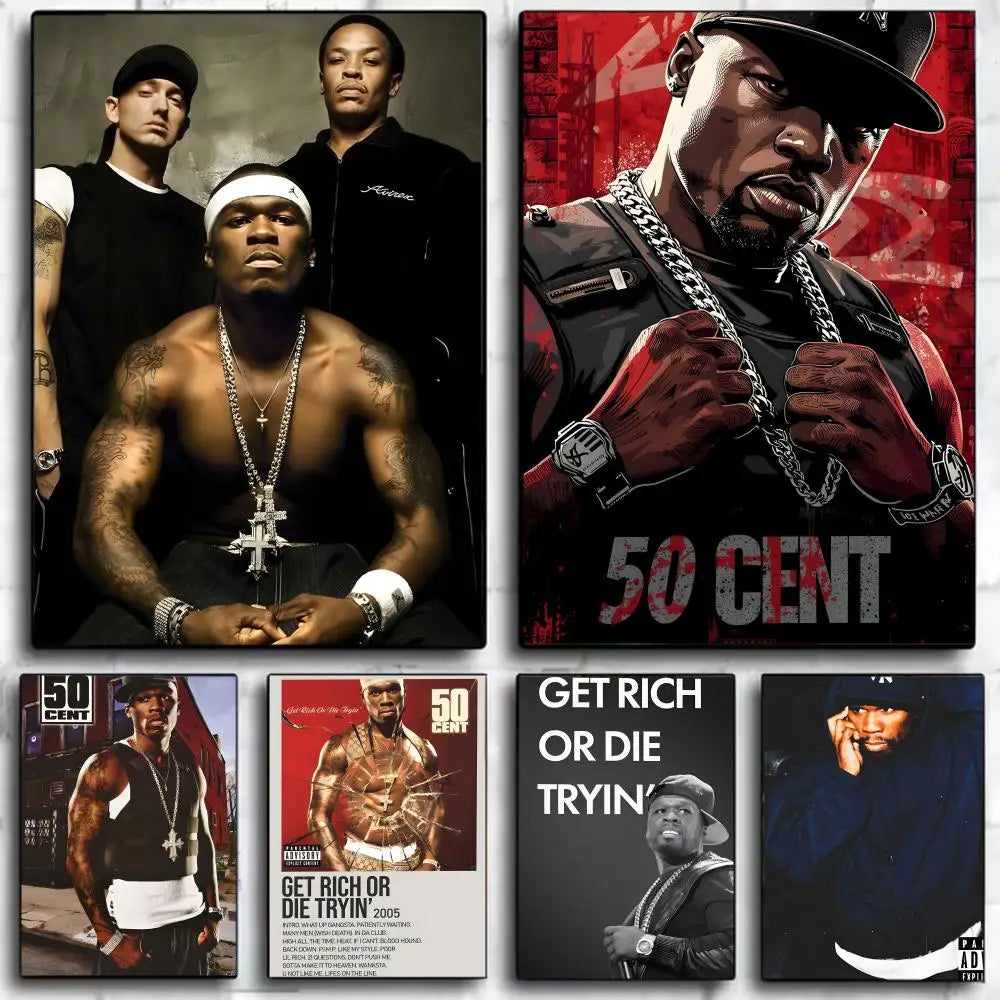 50 Cent Poster Canvas Wall Art