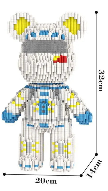 Mini Bearbrick Half Anatomy Fluid Art Bear Orna