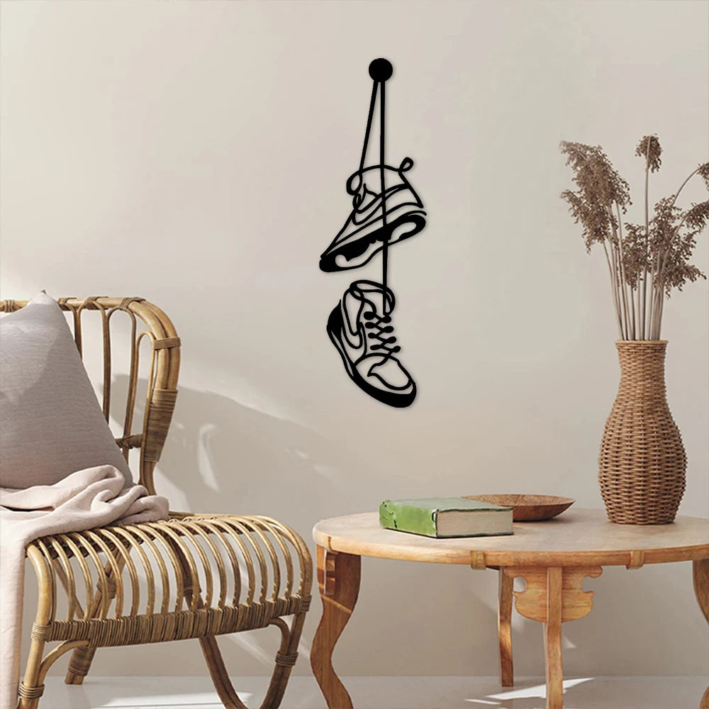 Basketball Shoes Metal Wall Art