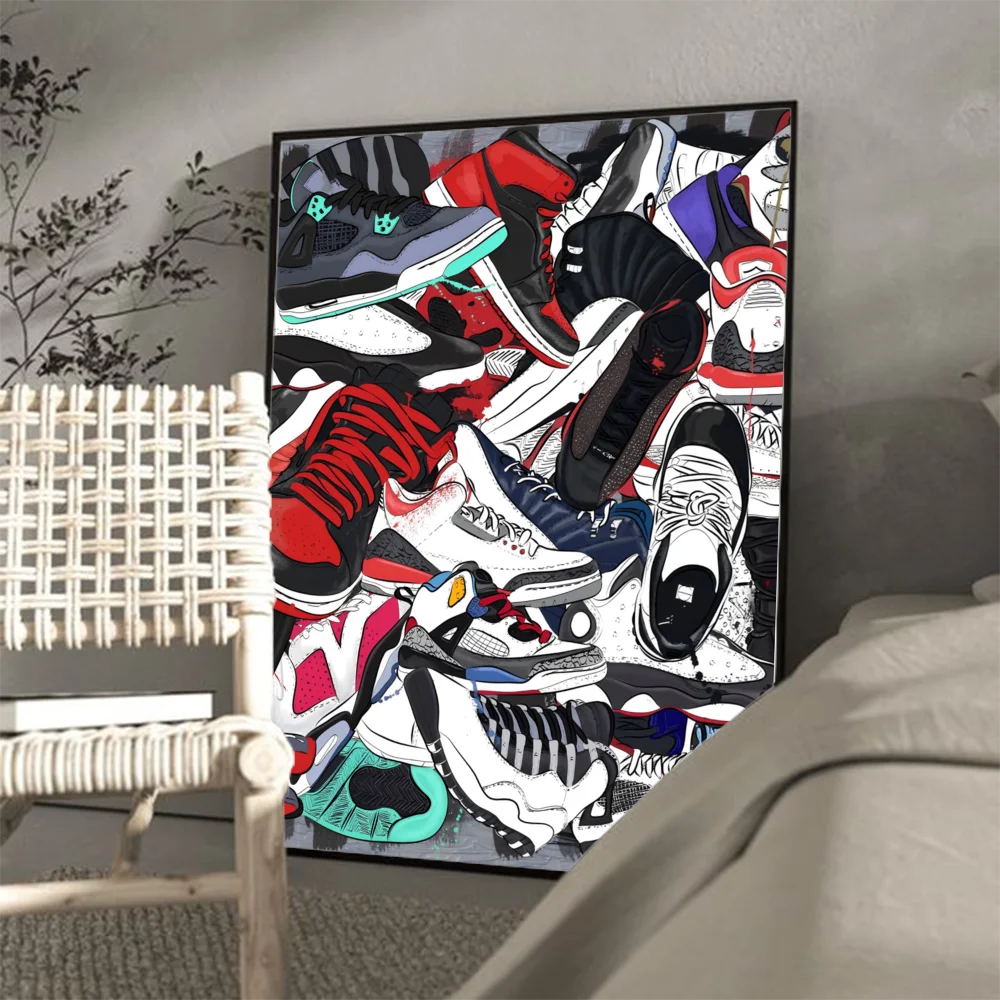 Graffiti Sneakers Wall Art
