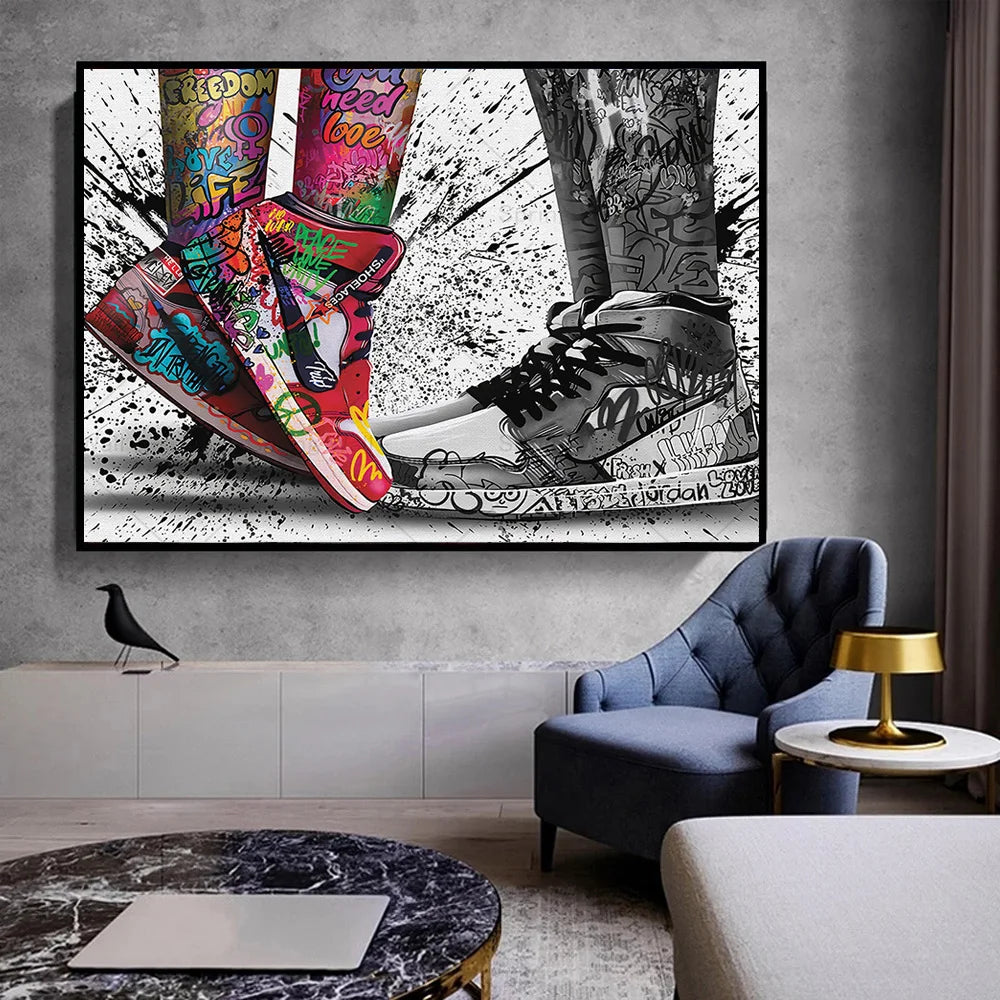Graffiti Sneakers Wall Art Poster