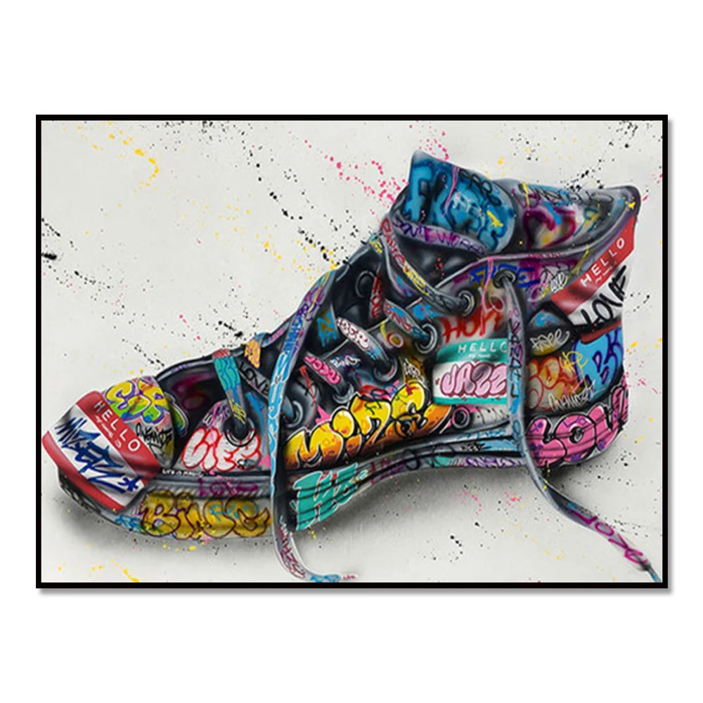 Graffiti Sneakers Wall Art Poster