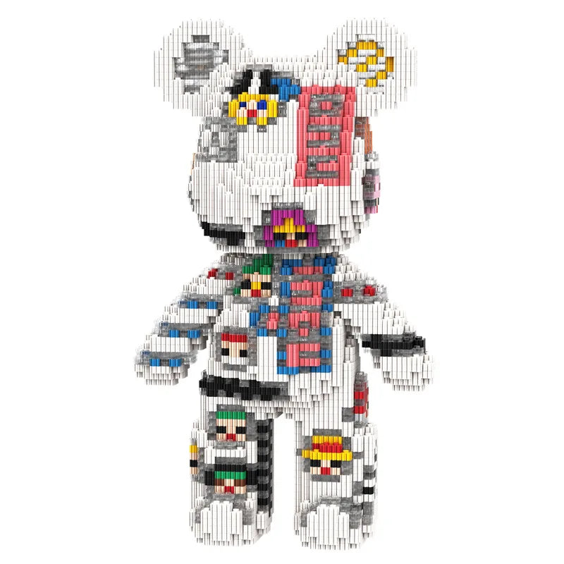Mini Bearbrick Half Anatomy Fluid Art Bear Orna
