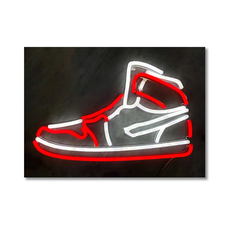 Graffiti Sneakers Wall Art Poster Neon