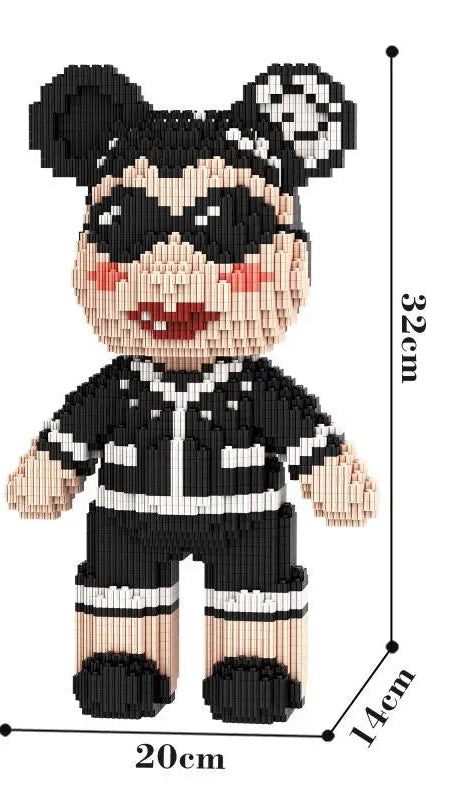 Mini Bearbrick Half Anatomy Fluid Art Bear Orna