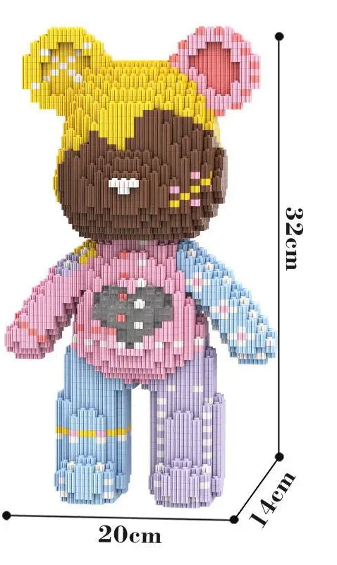 Mini Bearbrick Half Anatomy Fluid Art Bear Orna