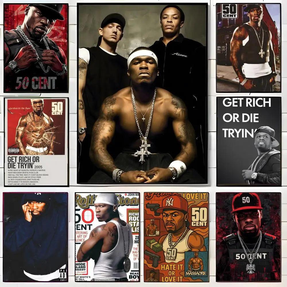 50 Cent Poster Canvas Wall Art