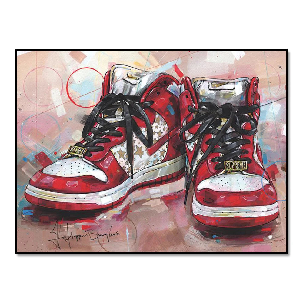 Graffiti Sneakers Wall Art Poster