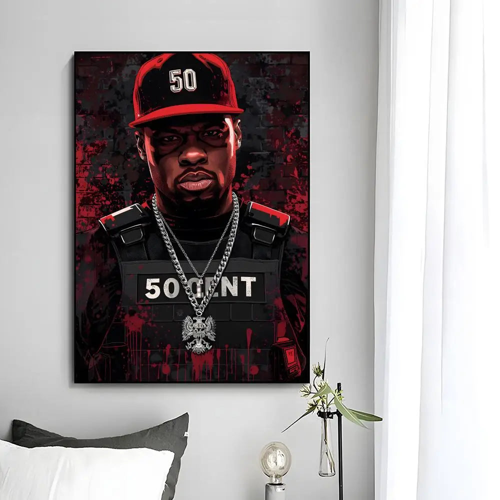 50 Cent Poster Canvas Wall Art
