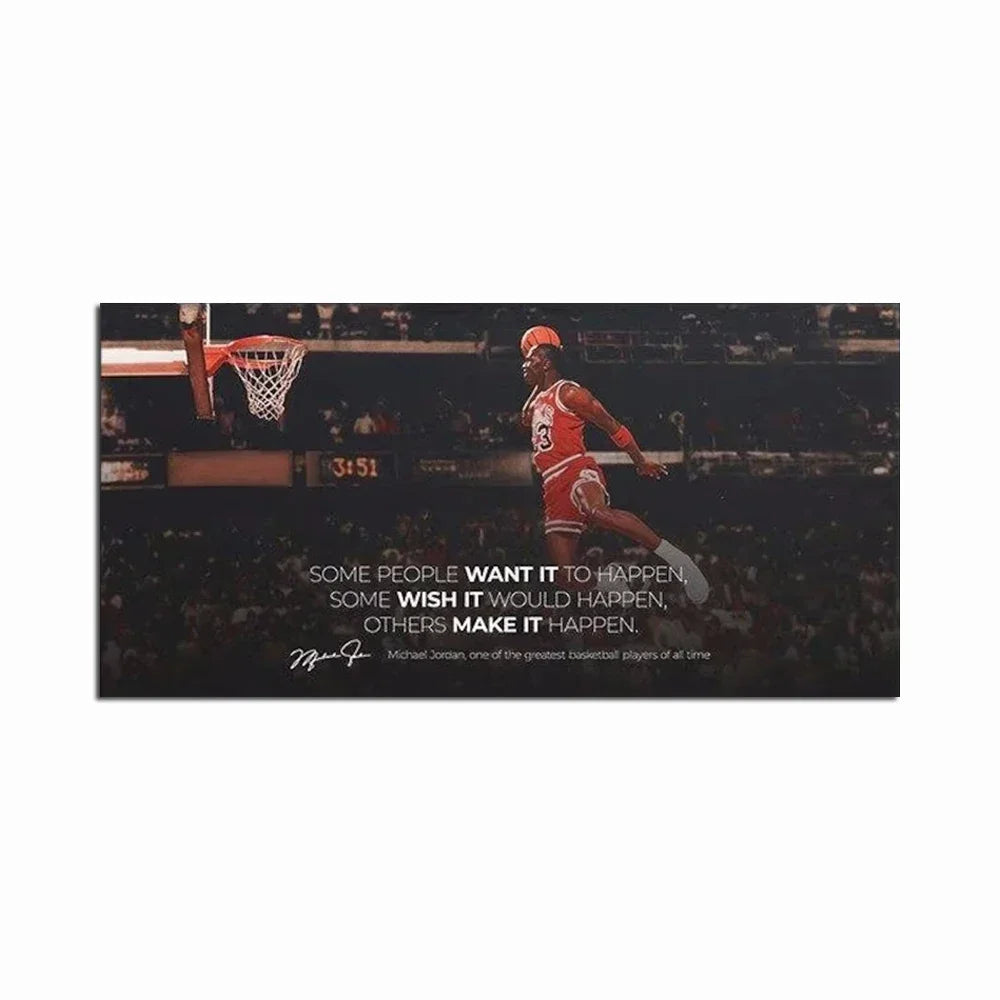 Michael Jordan Motivational Wall Art