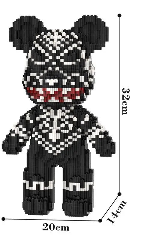 Mini Bearbrick Half Anatomy Fluid Art Bear Orna