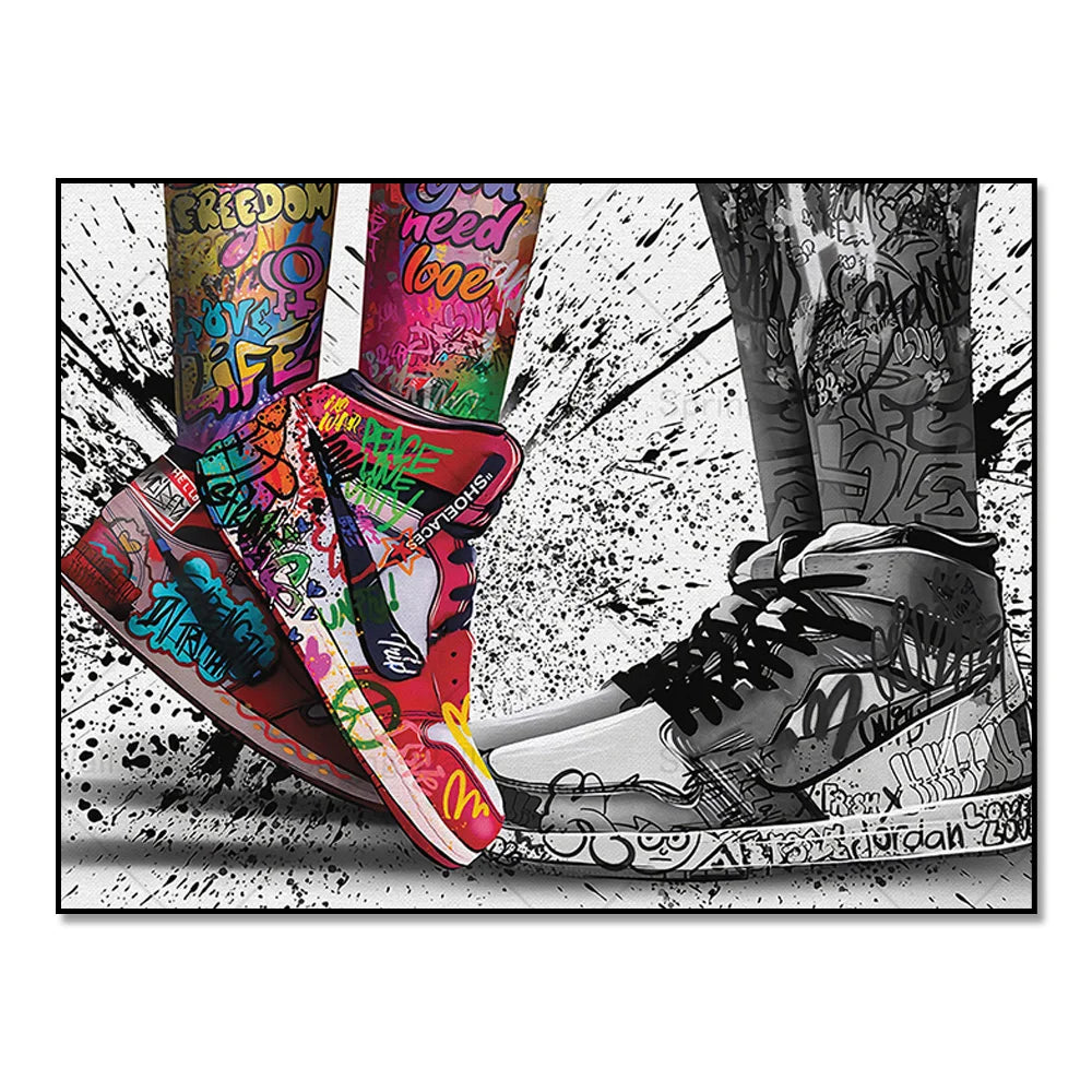 Graffiti Sneakers Wall Art Poster
