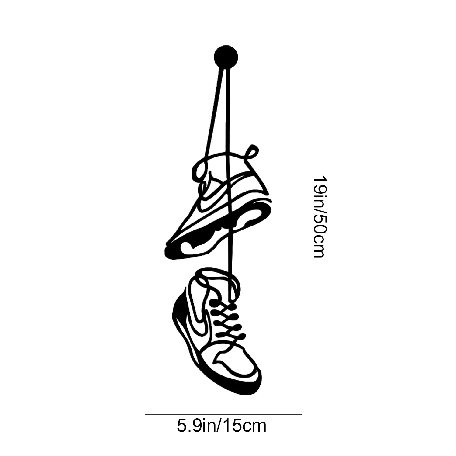 Basketball Shoes Metal Wall Art