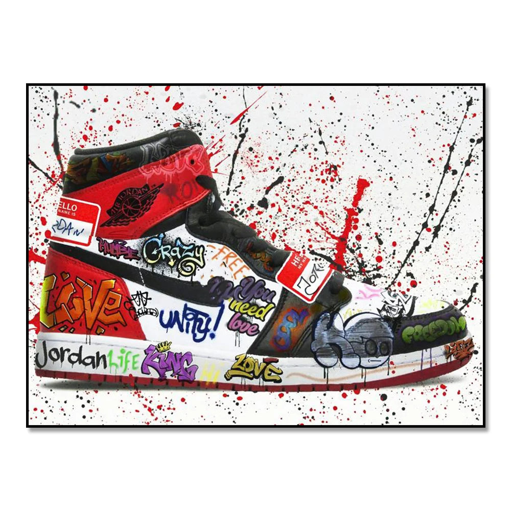 Graffiti Sneakers Wall Art Poster
