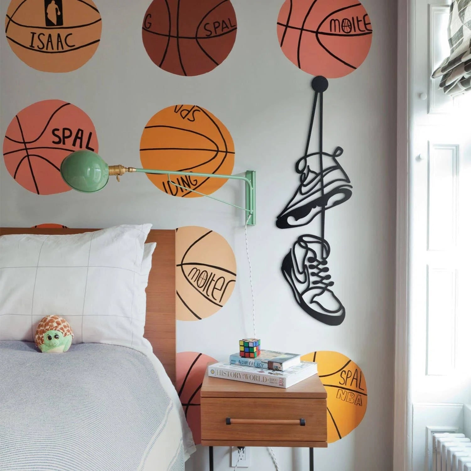 Basketball Shoes Metal Wall Art