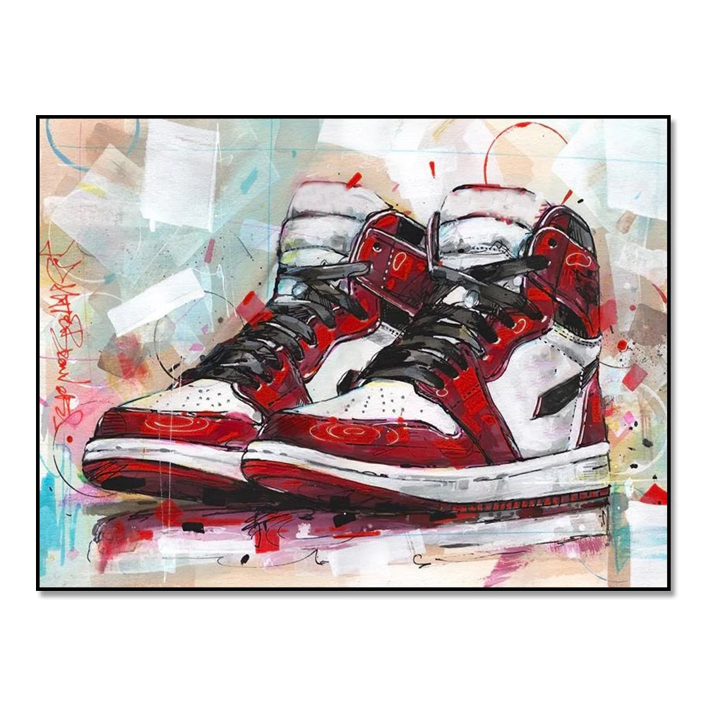 Graffiti Sneakers Wall Art Poster