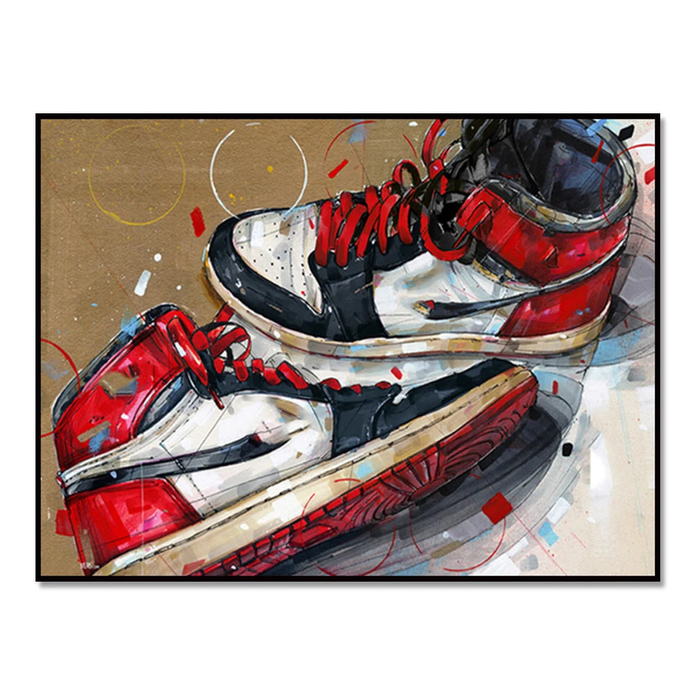 Graffiti Sneakers Wall Art Poster