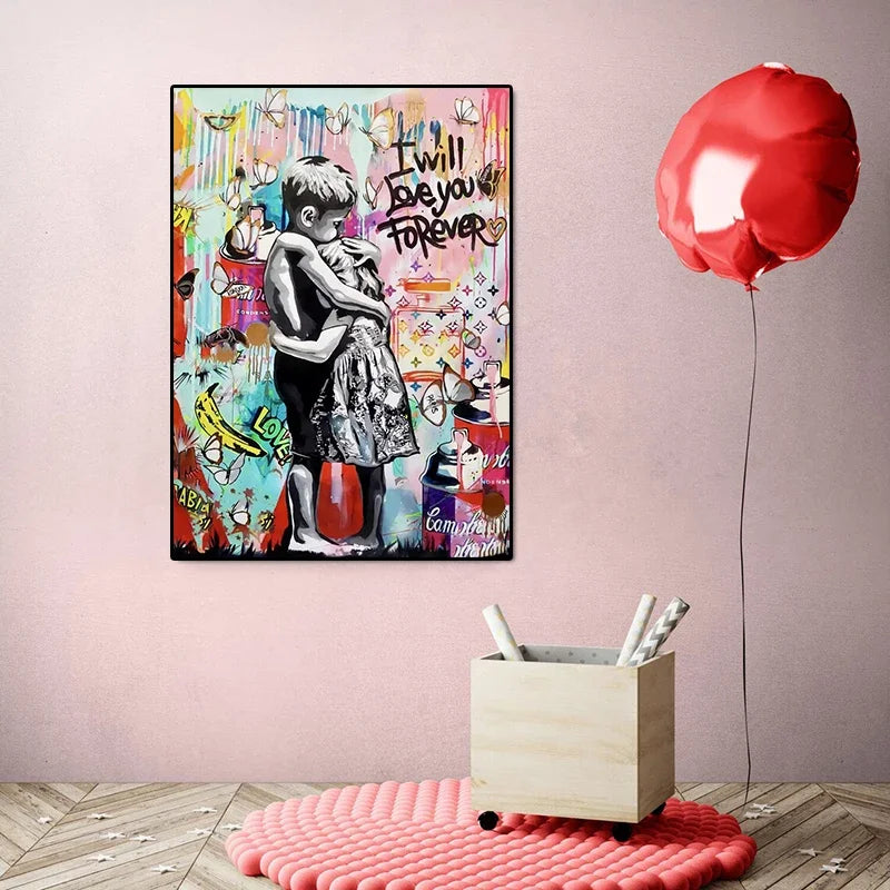 Modern Street Pop Wall Art Banksy Graffiti