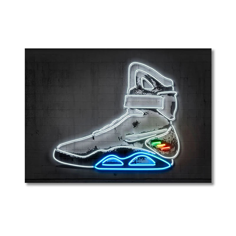 Graffiti Sneakers Wall Art Poster Neon