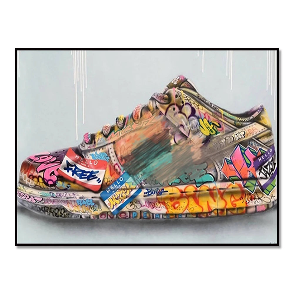 Graffiti Sneakers Wall Art Poster
