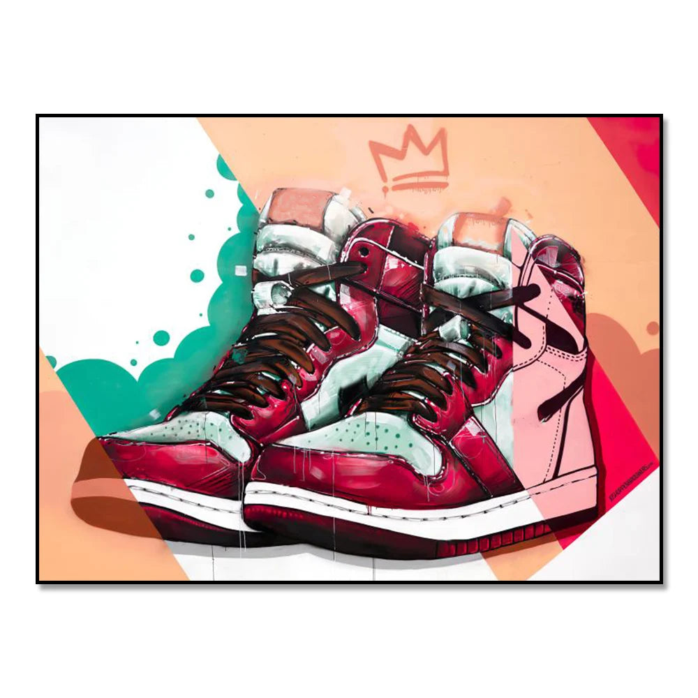 Graffiti Sneakers Wall Art Poster