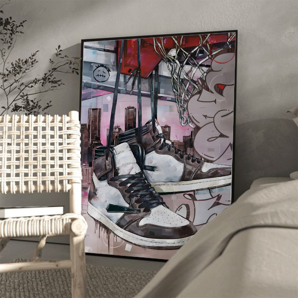 Graffiti Sneakers Wall Art