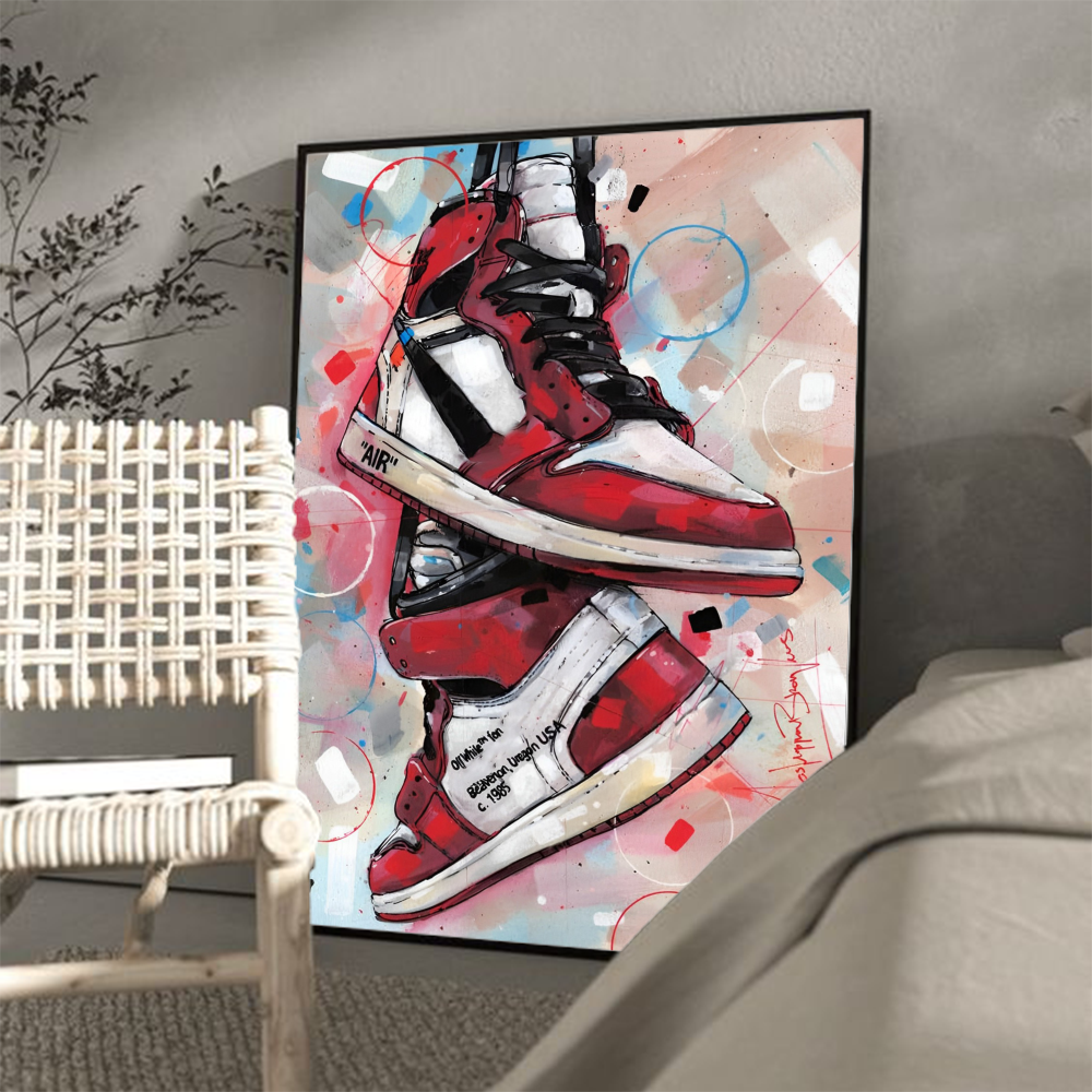 Graffiti Sneakers Wall Art