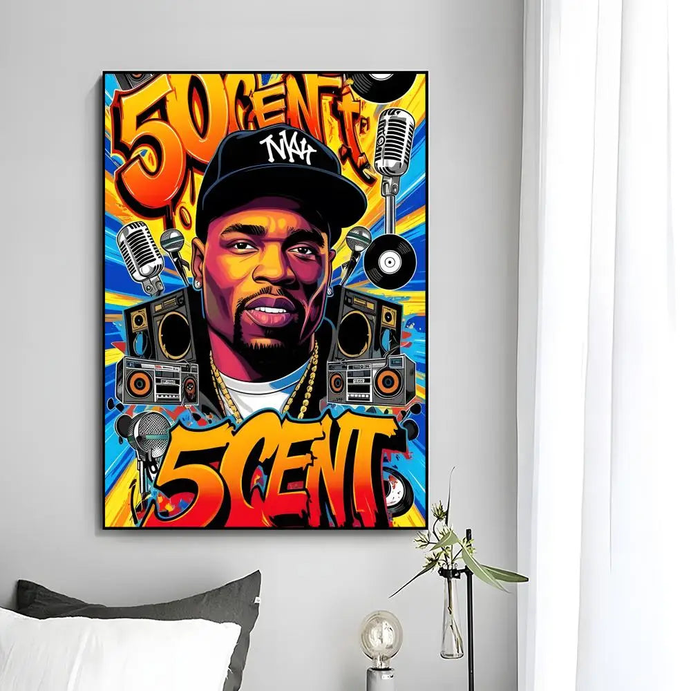 50 Cent Poster Canvas Wall Art