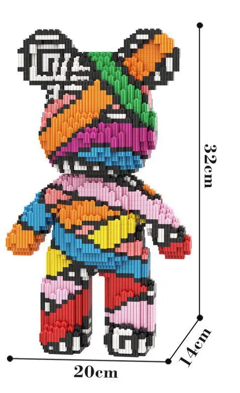 Mini Bearbrick Half Anatomy Fluid Art Bear Orna